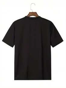 Grandpa'S Fishing Shirt - Funny 'Being A Grandpa' Men'S Short Sleeve T-Shirt, Breathable Cotton, Casual Round Neck Tee For Daily Wear & Vacation, Grandpa, Fishing, Funny, T-Shirt - Black - View 2