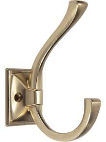 Antique Design Wall Hanging Coat Hooks - Champagne Bronze Coat Hooks, Pack For 5 Entry Shoe Cabinets, Wardrobe Bathroom Bedroom Furniture Hardware