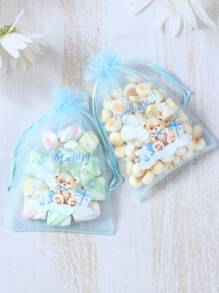 10Pcs Blue Bear Mesh Gift Bags,Thank You Bags,15*10cm Organza Bags,Candy Bags,Gift Wrapping Bag With Drawstring,BabyShower Decor,Jewelry Storage Bag,Gender Reveal Party Supplies,Small Gift Packaging Bag,Party Favor Bag,1st Birthday Party Supplies,Birthday Party Decor,Wedding Favors,Bridal Shower Favors,Holiday Party Decoration