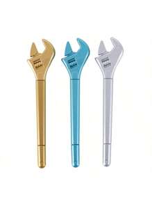Set da 3 penne a gel a forma di chiave inglese regolabile, punta media, design innovativo a forma di attrezzo, penne a sfera in plastica adatte per ufficio, scuola e uso domestico - articoli di cancelleria creativi: penna a forma di chiave inglese, penna a forma di giraffa, penna a forma di tulipano, penna a forma di chiave regolabile, penna a sfera creativa, forniture per ufficio, strumento per scrivere e correggere, inchiostro a base d'acqua, regalo unico - multicolore - Visualizzare 3