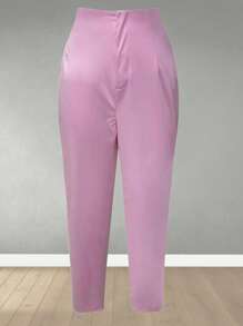 High Waist Skinny Pants - Pink - View 2