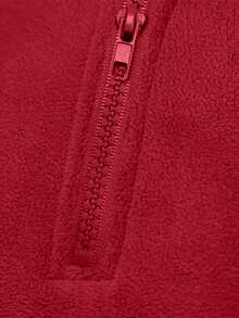 Men's Simple Casual Stand Collar Half-Zip Sweatshirt - Rusty Rose - View 5