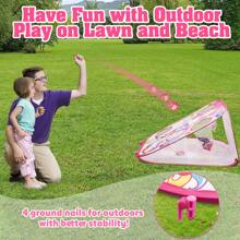 Bean Bag Toss Game Kids Outdoor Toys,Double-Sided Foldable Cornhole Board Backyard Beach Yard Outdoor Toys For Toddler, Outside Lawn Party Activities Toy Gift For Boys Girls Age 3 4 5 6 7 8