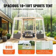 Sports Tent, Instant Pop-Up Tent Shelter Weatherproof Pod, Outdoor Bubble Clear View Tent, Climate Canopy Shelter For Soccer, Football, Softball & Other Sporting Events And Parades - For 4-8 People - View 7
