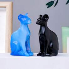 1 pièce Statue de chat sans poils en cristal naturel, dans de nombreuses couleurs. Ornement artisanal mignon d'animal, sculpture énergétique. Cadeau de guérison pour les amateurs de chats