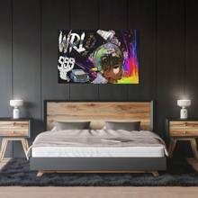 1 Pc  Hip Hop Artist Poster Room DecorWooden Framed Canvas Painting -  Thickness 2.25cm/0.9inch,Home Gift Decoration, Room Decoration Aesthetic, Wall Decoration Art, Perfect Gift, Autumn And Winter Wall Decoration, Living Room Decoration, Bedroom Decoration, Kitchen Decoration, Entry Decoration, Bathroom Decoration, Direct Wall Painting, High Quality Wall Painting Poster