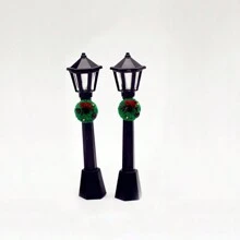 5 件迷你花环路径灯、娃娃屋微型路灯、微型景观灯装饰、迷你模型照明、逼真的圣诞路径灯、创意路径灯装饰