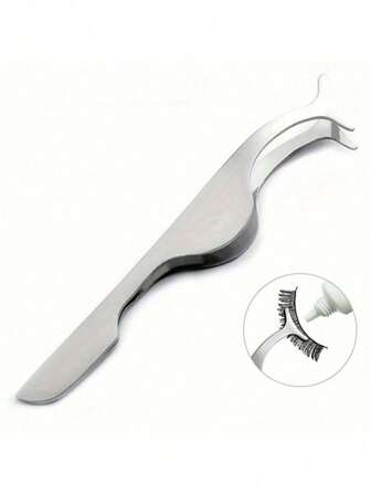 1 st ögonfranspincett i rostfritt stål, pincett för fransförlängning, pincett för borttagning av fransar, appliceringsverktyg för lösögonfranslim för kvinnor