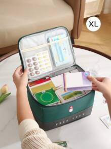 Medical Bag Portable Travel First Aid Kit Waterproof Large Capacity Medicine Storage Organizer Emergency Bag Camping Emergency Kit Bag Medicine Bag - Green - View 2