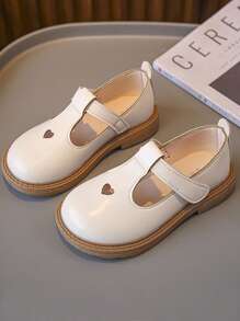 女童皮鞋软底儿童鞋幼儿鞋小童圆头公主鞋春秋 - 白色 - 查看 3