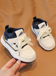 Children's 4-Season Skate Shoes Sports Shoes, Mid-Top Casual Boys Girls Shoes, Anti-Slip Running Shoes Soft Sole, Toddler/Little Kid - Blue - View 2