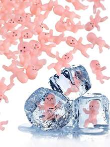30/60/100pcs Mini Plastic Figurines, Ice Cubes Game, Bath Time, Gender Reveal Party Decor, Birthday Cake Toppers, Party Favors, Wedding, Baking Decoration