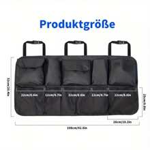 Organizer Auto Aufbewahrungstasche Kofferraumtasche Wasserdichten Taschen - Schwarz - Übersicht 4