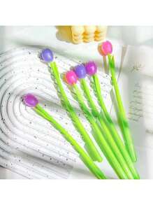 Set da 3 penne a gel a forma di chiave inglese regolabile, punta media, design innovativo a forma di attrezzo, penne a sfera in plastica adatte per ufficio, scuola e uso domestico - articoli di cancelleria creativi: penna a forma di chiave inglese, penna a forma di giraffa, penna a forma di tulipano, penna a forma di chiave regolabile, penna a sfera creativa, forniture per ufficio, strumento per scrivere e correggere, inchiostro a base d'acqua, regalo unico - multicolore - Visualizzare 9