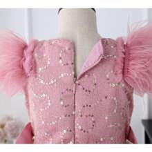 Vestito da ragazza con gonna a palloncino senza maniche, abito da esibizione da danza per bambini, adatto per vacanze e estate