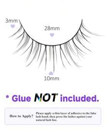 Natural Lashes Short Lashes Natural Eyelashes Natural Look False Eyelashes Wispy Lashes For Samll Eyes Fake Eyelashes 10 Pairs 10mm Bluebell