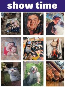 1pc Customized Photo & Name Fleece Blanket, Personalized Funny Blanket With Photo And Name, Best Friend Photo Blanket, Cozy Blanket, Family Face Gift, Wedding/Birthday/Mother's Day/Father's Day Gift For Mom/Dad/Friend - Style 1 - View 8