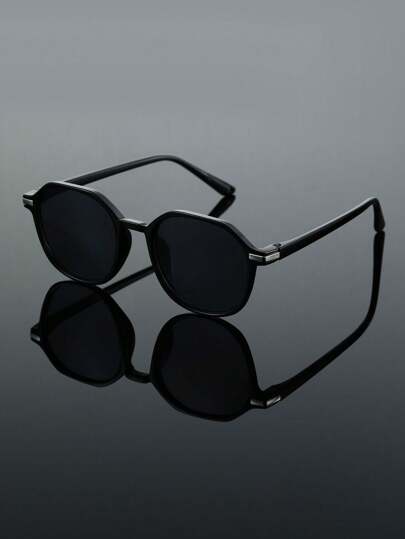 1 件塑料几何新镶嵌指甲现代简约风格优雅设计和表现力色调基础秋冬时尚眼镜适合日常生活酒吧街头购物适合所有脸型夏季配饰海滩度假、户外、旅行