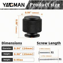 5 Pack Knurled Kitchen Cabinet Knobs Matte Black Round Dresser Knob Modern Drawer Hardware Cupboard Handles Furniture Knobs For Bathroom Single Hole Knobs For Wardrobe GH-MB-K5 - Matte Black - View 2