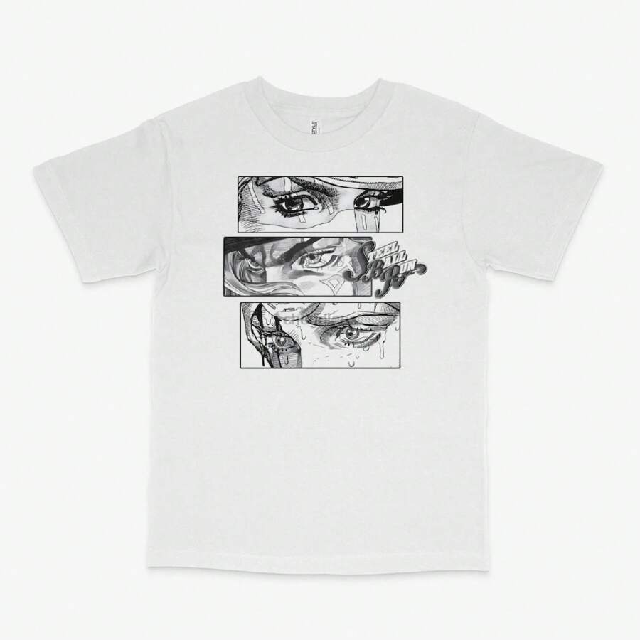 S Bizarre Adventure Part 7 Steel Ball Run T Shirt - 白色 - 查看 1