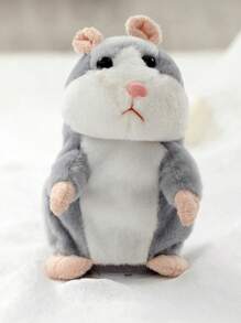 Juguete de peluche de hámster parlante lindo de 16.5cm/6.5 pulgadas, muñeco de repetición y asentimiento, juguete de peluche con sonido repetitivo, juguete de peluche para niños, juguete de ratón, regalo de cumpleaños, juguete de rompecabezas de aprendizaje, juguete educativo, regalo de Navidad para bebés