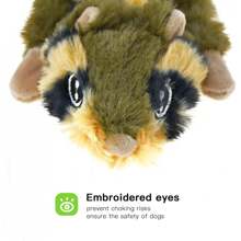 Juguetes chirriantes para perros sin relleno, paquete de 6 juguetes para perros pequeños juguetes duraderos para masticar perros de peluche lindos animales naturales para la dentición juguetes chirriantes - Multicolor - Ver 4