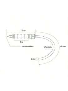 Rompeventanas, látigo de alambre de autodefensa, látigo de autodefensa táctico multifuncional - Multicolor - Ver 4