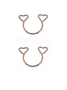 AVYRING 1-2pcs Fake Pierced Stainless Steel Nipple Rings Jewelry Clip On Body Piercings Fake Nipple Ring For Women Body Jewelry