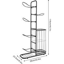 OUKANING Basketball Storage Rack - Black - View 6
