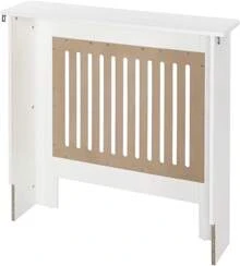 Radiator Cover Heater Cover Cabinet Radiator Shelf MDF Wood Vertical Slat White Grey Radiator Covers Living Room Furniture - White - View 5