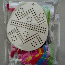 Wooden Egg DIY Loom Set, Colorful Thread Weaving Hand-Hung Decoration, Suitable For Easter Party Activities