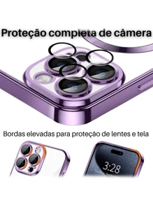 Magsafe Cover Case Luxury Fashion Premium Camera Protection For IPhone 12 13 14 15 Normal Plus Pro Max - Purple - View 4