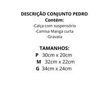 Conjunto de batismo 3 peças para bebê menino, roupas para bebês - Branco - Visão 4