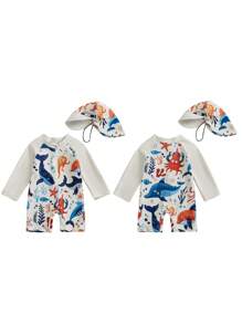 Young Boys Swimwear - 卡其色 - 查看 2