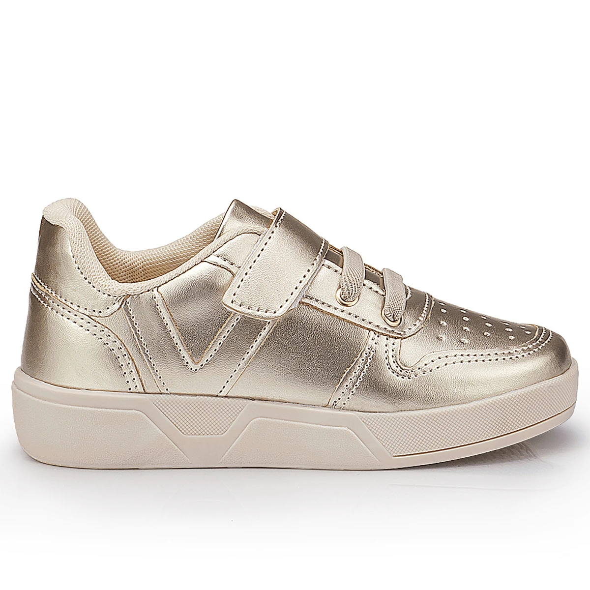 Girls' Casual Sneakers With Super Light And Comfortable Burr - 金色 - 查看 1
