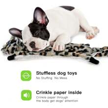 Juguetes chirriantes para perros sin relleno, paquete de 6 juguetes para perros pequeños juguetes duraderos para masticar perros de peluche lindos animales naturales para la dentición juguetes chirriantes - Multicolor - Ver 3