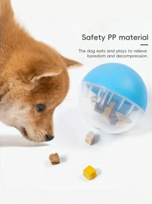 1pc Interactive Dog Treat Dispenser - Transparent Rolling Ball Toy, Promotes Mental Stimulation & Dental Health, Leak-Proof Design
