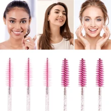 100/50 فرشاة رموش، فرش ماسكارا (مع حاوية)، فرش حواجب قابلة للثني للاستخدام مرة واحدة، فرش تمديد الرموش، فرش الحواجب، فرش زيت الخروع (ليست جميع الوحدات المخزنية في زجاجات) (متوفرة بألوان متعددة) - متعدد الألوان - مشاهدة 5