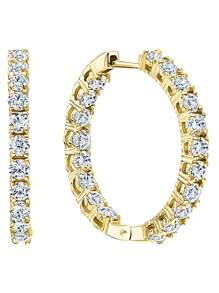 1对925纯银镶嵌优雅立方氧化锆耳环 - 独特时尚的珠宝，适合日常佩戴、约会、派对和生日礼物 - 反向鋯石耳圈 - 查看 7