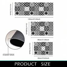 1 pièce Paillasson unique à carreaux noir et blanc, fabriqué en diatomite - antidérapant, résistant aux taches et super absorbant, convient pour la cuisine et la salle de bain, parfait pour la décoration de la maison et les célébrations