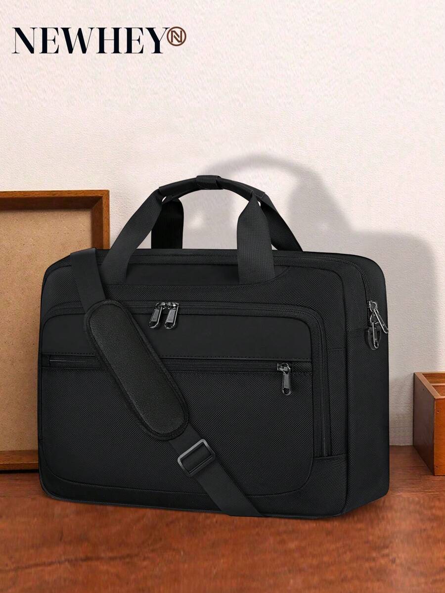 NEWHEY Túi đựng máy tính xách tay 17,3 inch Túi đeo chéo nam Cặp chống nước Túi đựng máy tính xách tay Túi đựng máy tính cho nam Túi đựng máy tính xách tay cho du lịch Kinh doanh Trường học Mùa hè Túi mùa hè Túi nghỉ xuân Túi màu đen Túi ba lô