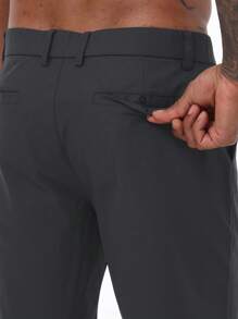 Summer Men's Golf Shorts Casual Stretch Lightweight Work Dress Shorts With Pockets - 深灰色 - 查看 5