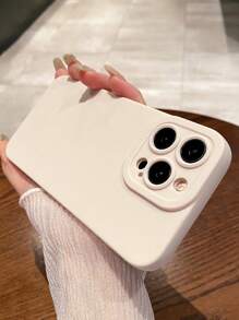 1 件简约米色镜头保护手机壳，适用于 和 Galaxy 手机壳、17 Pro Max、13/14/15/16 手机壳、Galaxy 手机壳 - 白色 - 查看 5