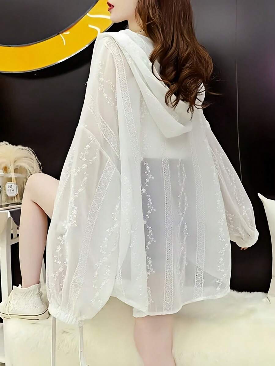 Women's Hooded Lightweight Breathable Loose Shirt With Sun Protection, Summer