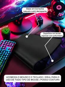 Mouse Pad Gamer p/ Desktop Borda Costurada Estampas Diversos Sung Jin Woo Monarca Sung Anime