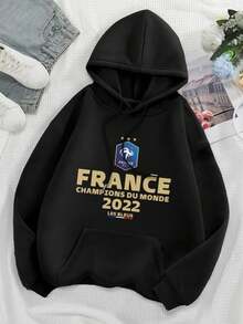 France World Cup Champions Big Size Women Hoodie Ladies Jacket Football France Flag French Pride Soccer - Black - View 1