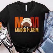 Thanksgiving Shirt For Mom, Thanksgiving Gift, Maiden Pilgrim, Fall T Shirt For Mom, Wife Gift, Cute Thanksgiving Tee For Mom, Pilgrim Shirt - Black - View 1