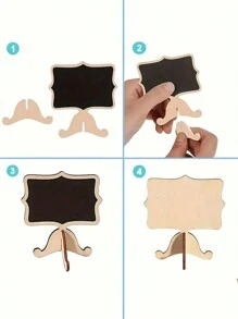 1/5/10pcs/ Mini Chalkboards, Chalkboards With Stands, Message Board Signs, Small Wooden Chalkboards, Suitable For Weddings, Birthday Parties, Table Numbers, Food Signs And Special Event Decorations, Cheesecake Labels And Decorations Valentine DAY, Valentines