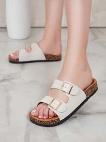 Sandalias planas tipo chanclas de suela de mujer Ottoma Royal Fashion - Gris - Ver 3