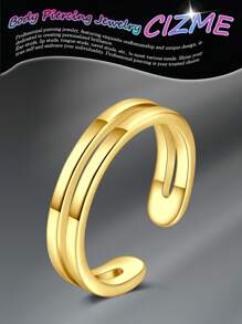 CIZME 1PC Gold Adjustable Toe Rings For Women Gold Toe Ring Gold Toe Rings For Women Silver Toe Ring Silver Toe Rings For Women Stainless Steel Open Tail Ring Women Beach Foot Jewelry Set